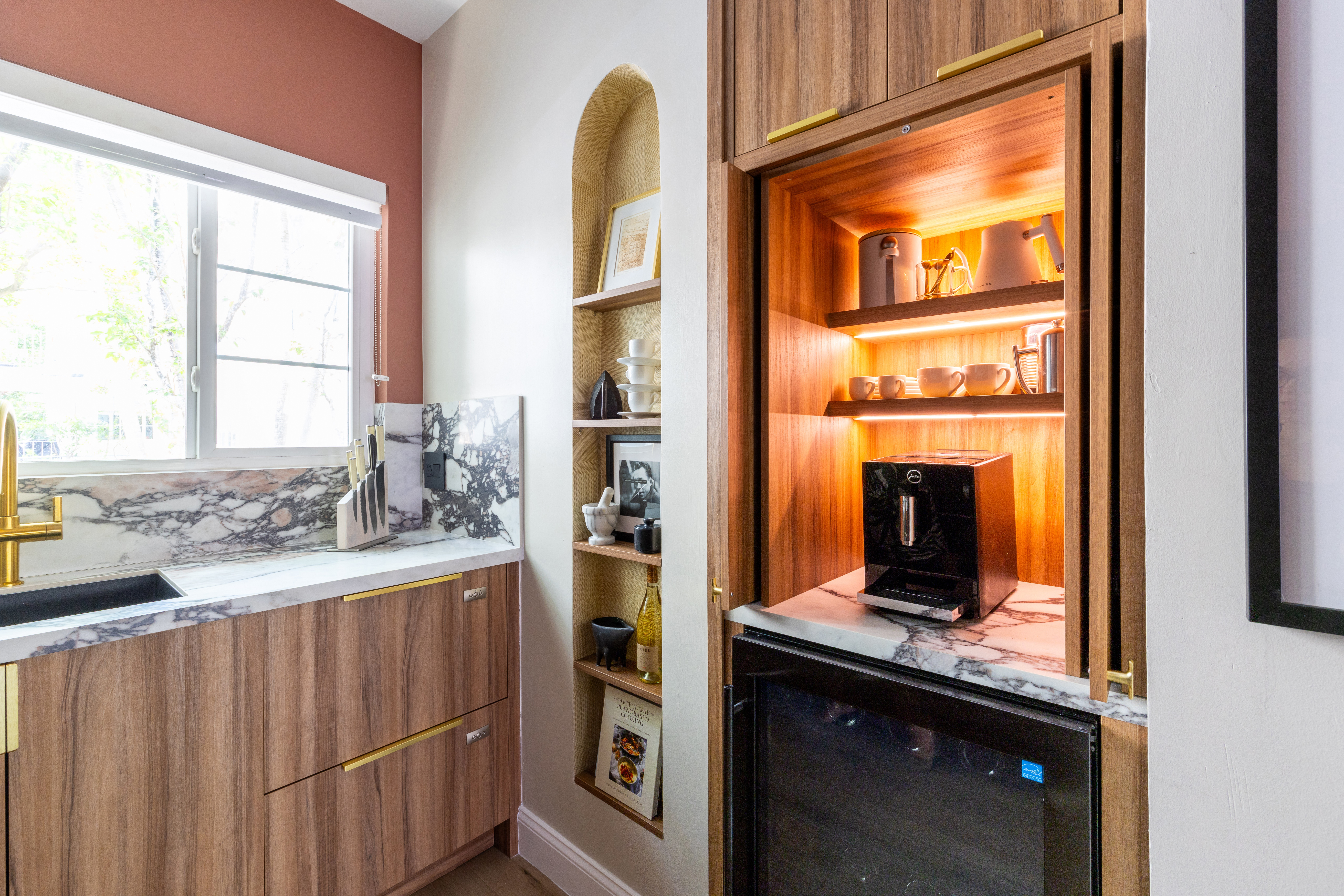 Kitchen Pantry Coffee Area Pocket Doors Miami Beach